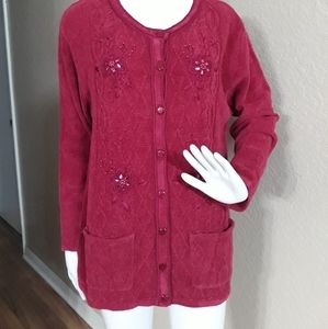 Beautiful  deep Magenta Jenny Sweater NWT